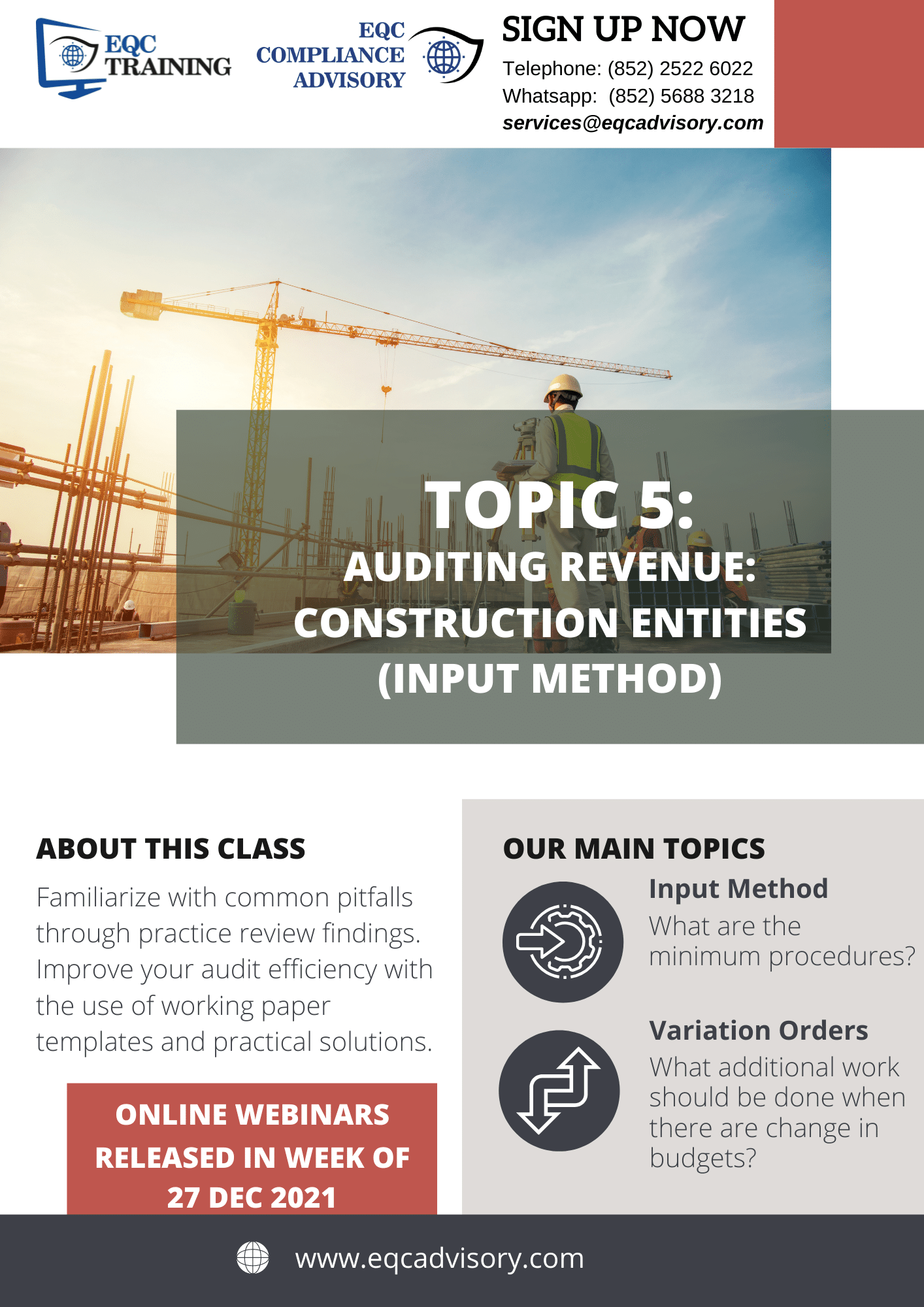 Topic 05 - Auditing Revenue - Construction Entities